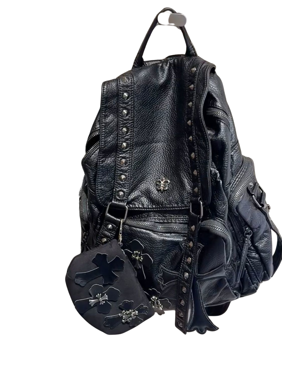 Cross backpack with pouch