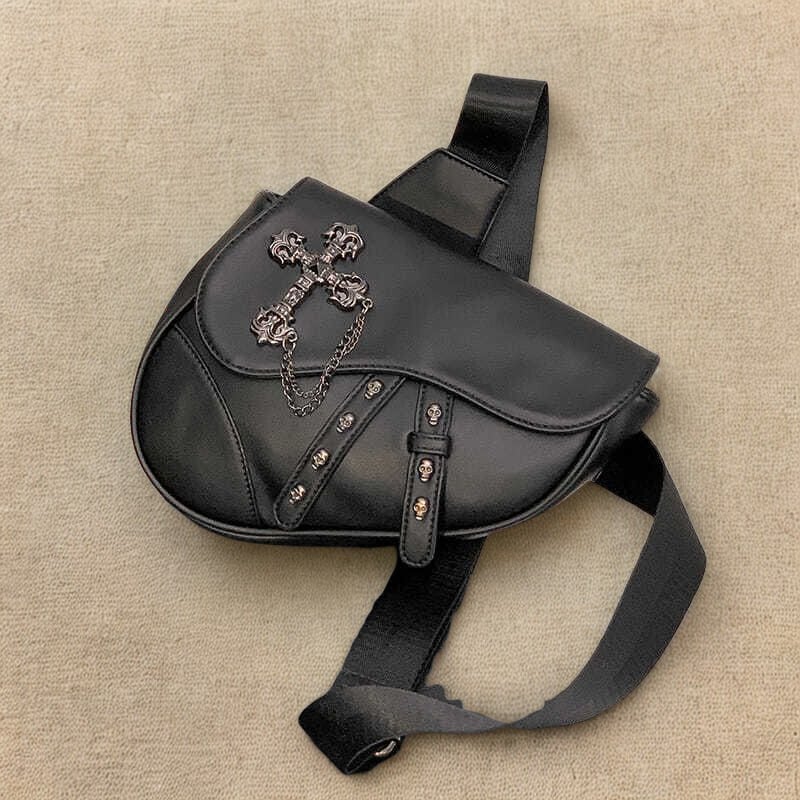Cross Rivet Crossbody Bag
