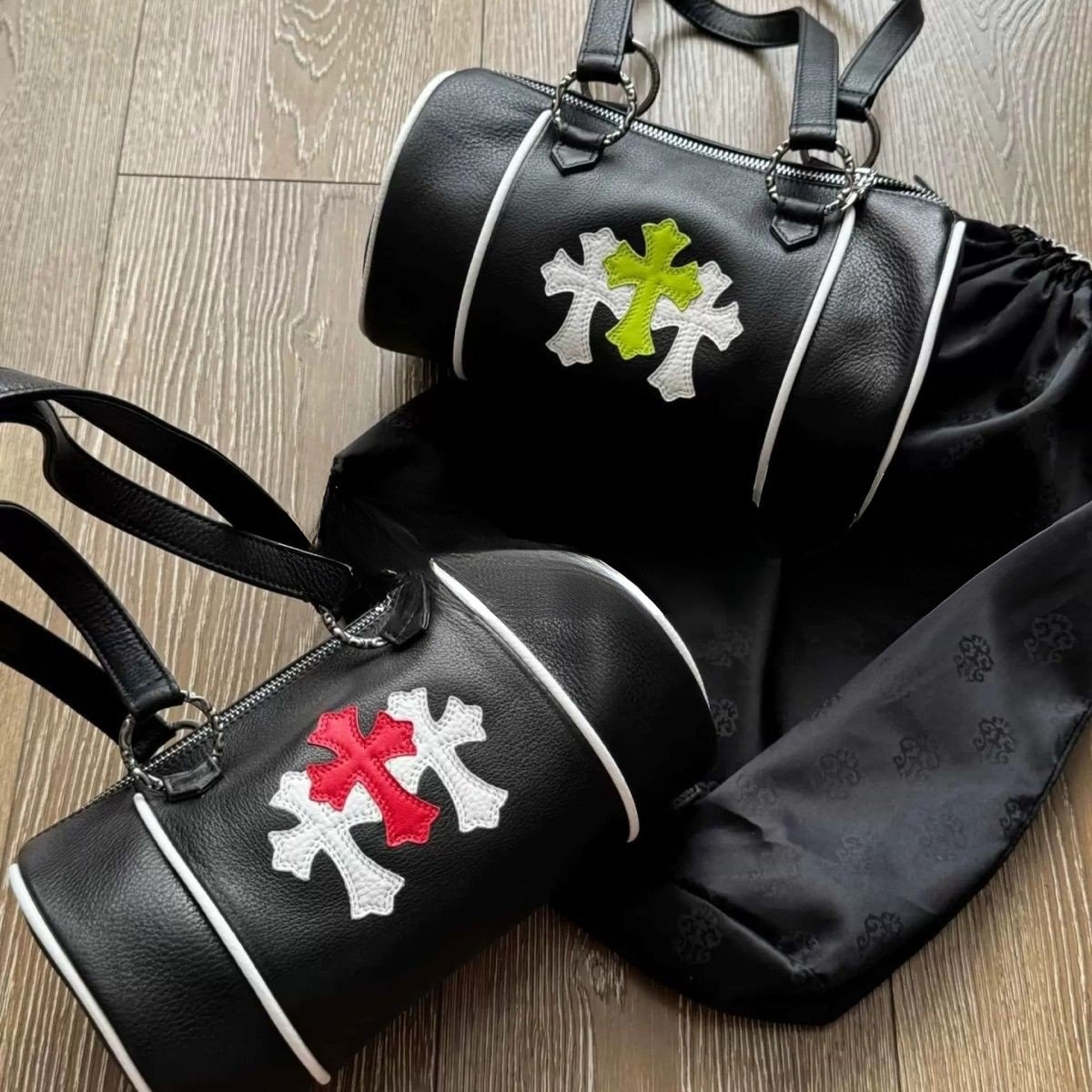 Cross-patch Cylindrical Bag
