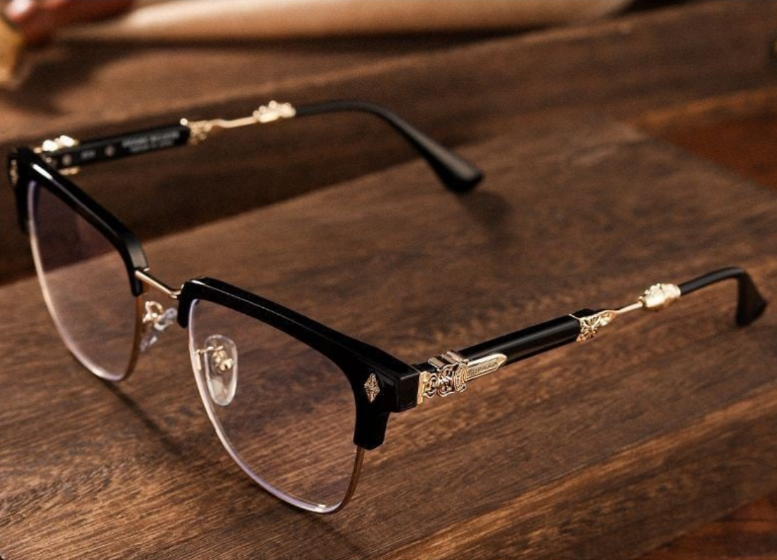 Half Black-Rustic Gold Dagger Eyeglasses