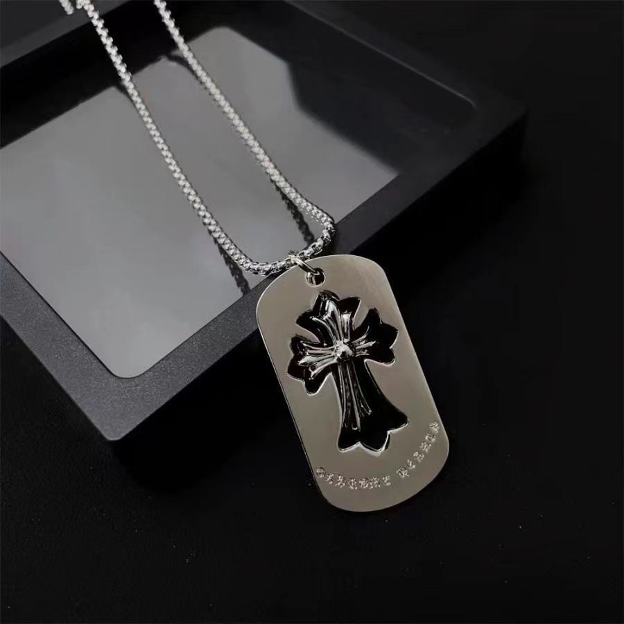 Dog-Tag Cross Necklace