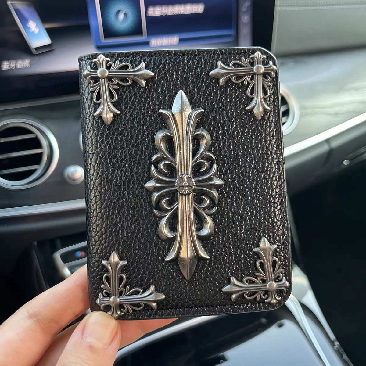 Men's Wallet Purse with Corner Designs