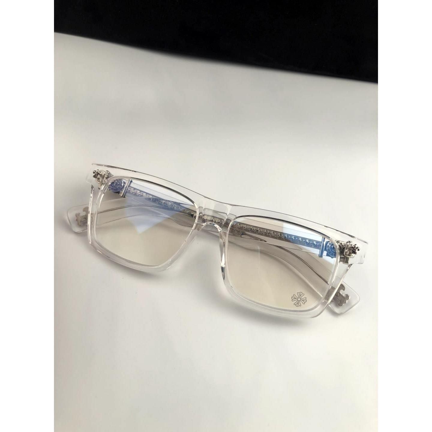 Clear-Silver Pene Style Eyeglasses