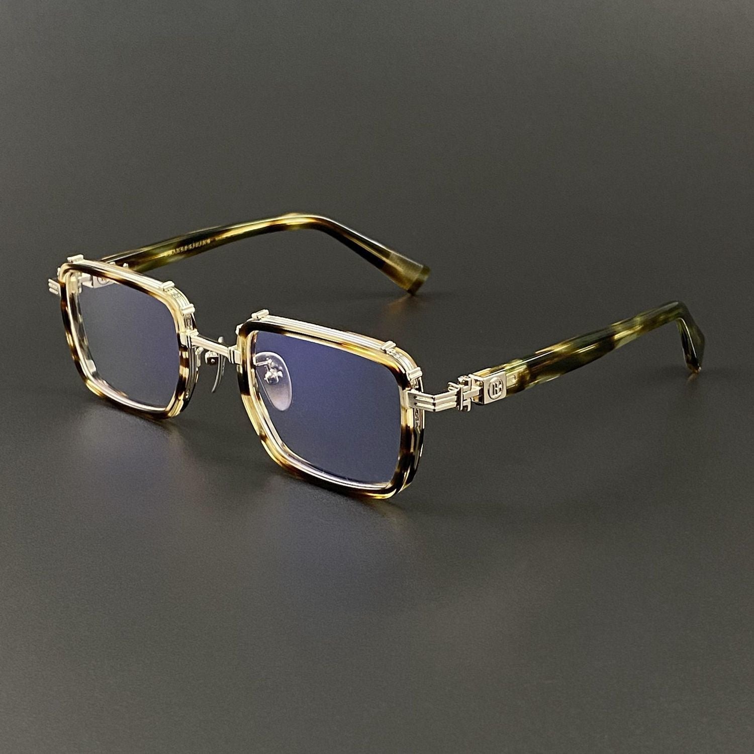 Gold-Brown Acetate Eyeglasses
