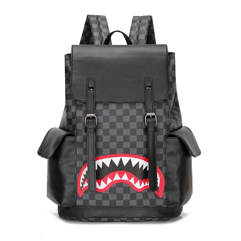 Shark-Mouth Black Backpack Bag