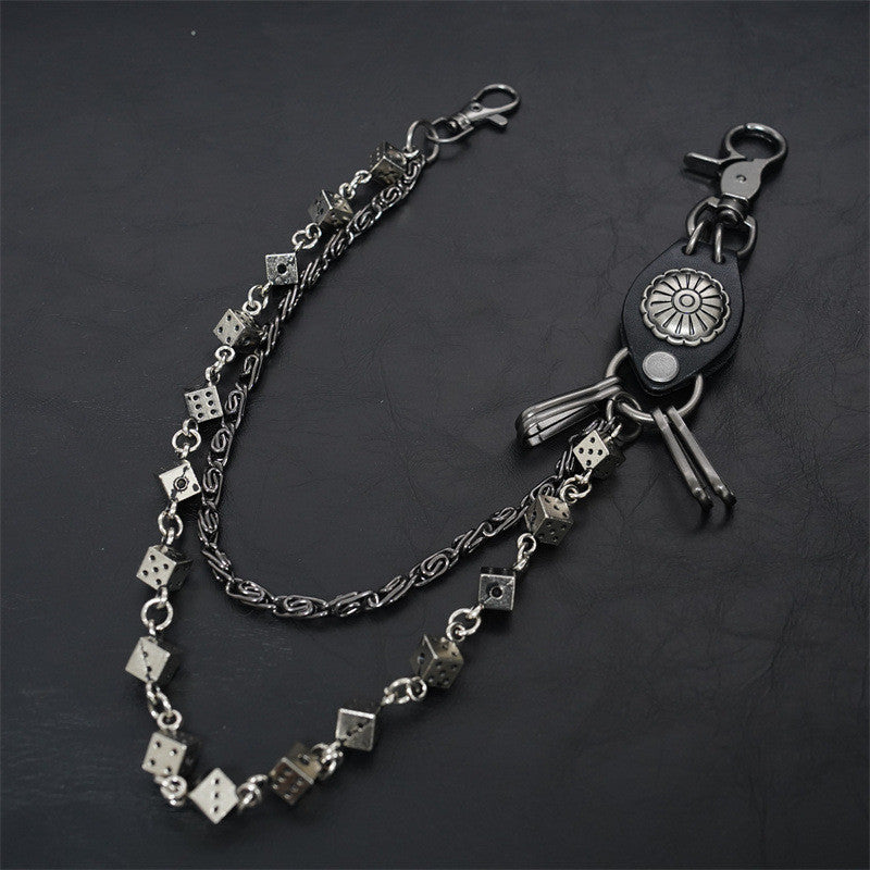 Wallet double chain with dice