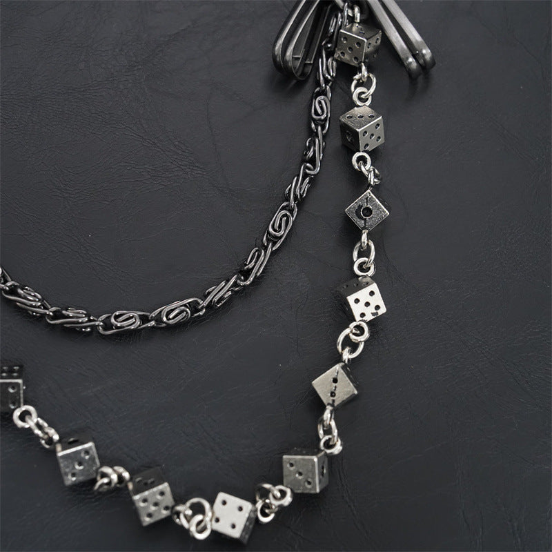 Wallet double chain with dice