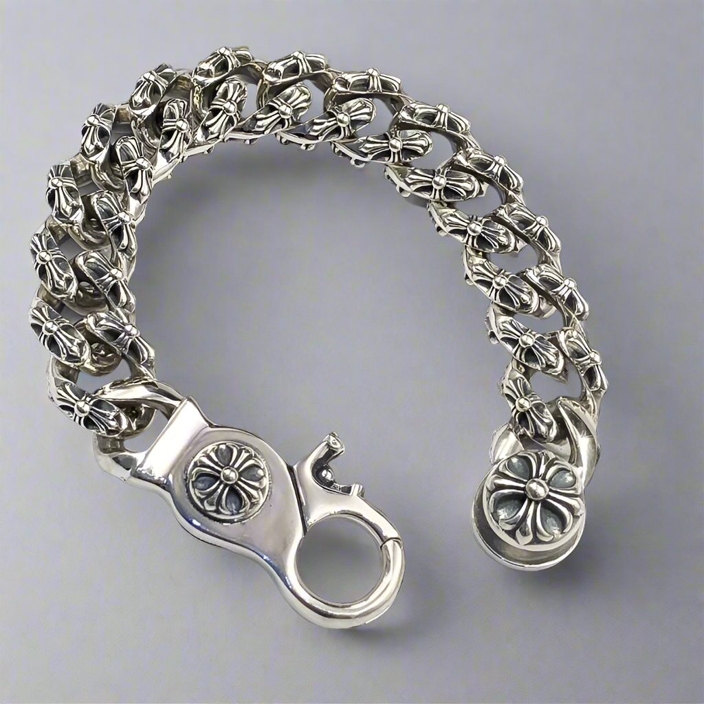 Retro Rock Style Lobster Clasp Cross Bracelet
