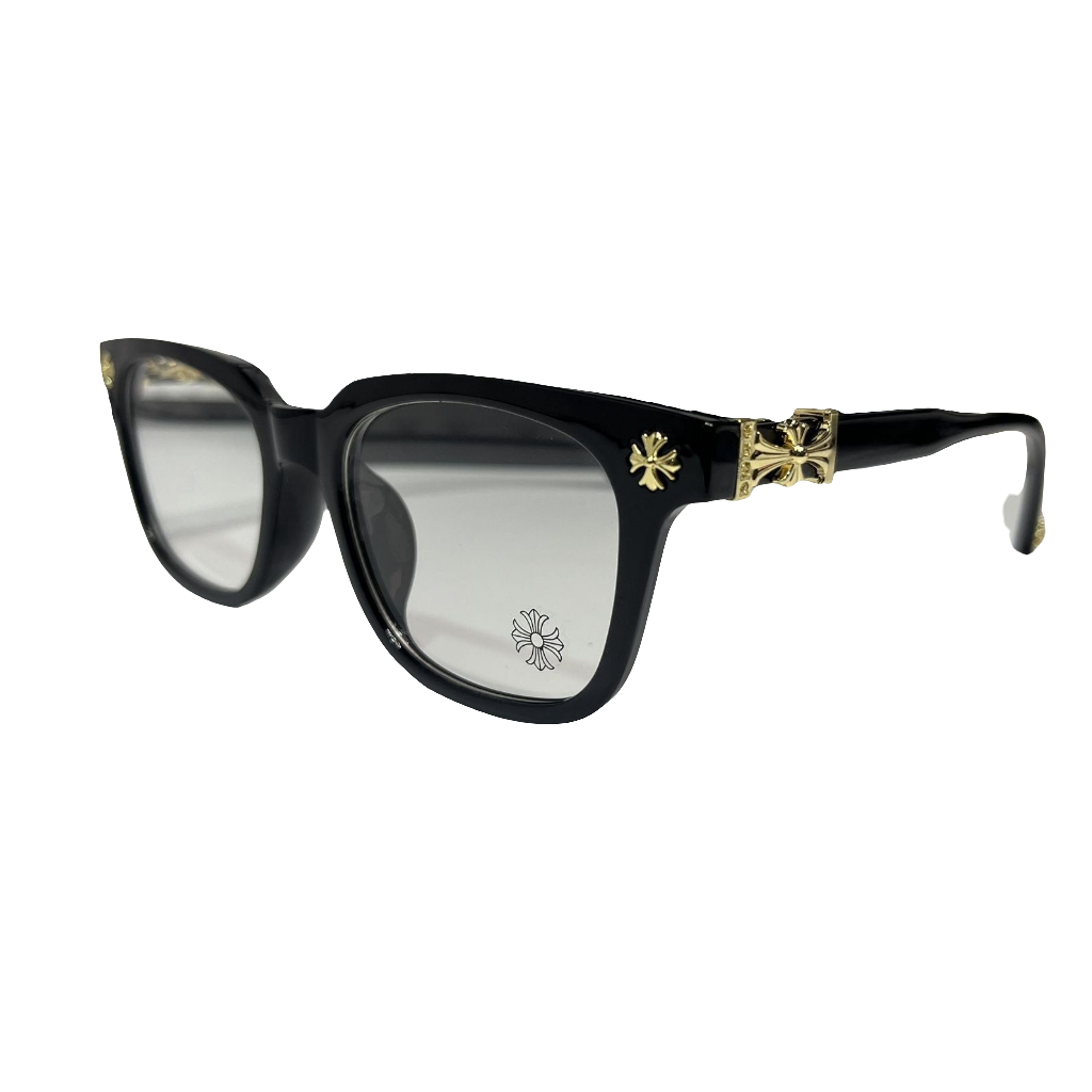 Black-Rustic Gold Pene Style Eyeglasses