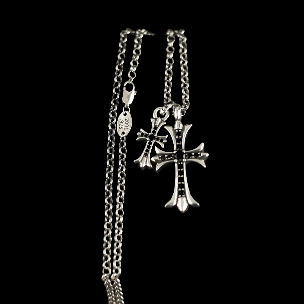 Double Cross Necklace