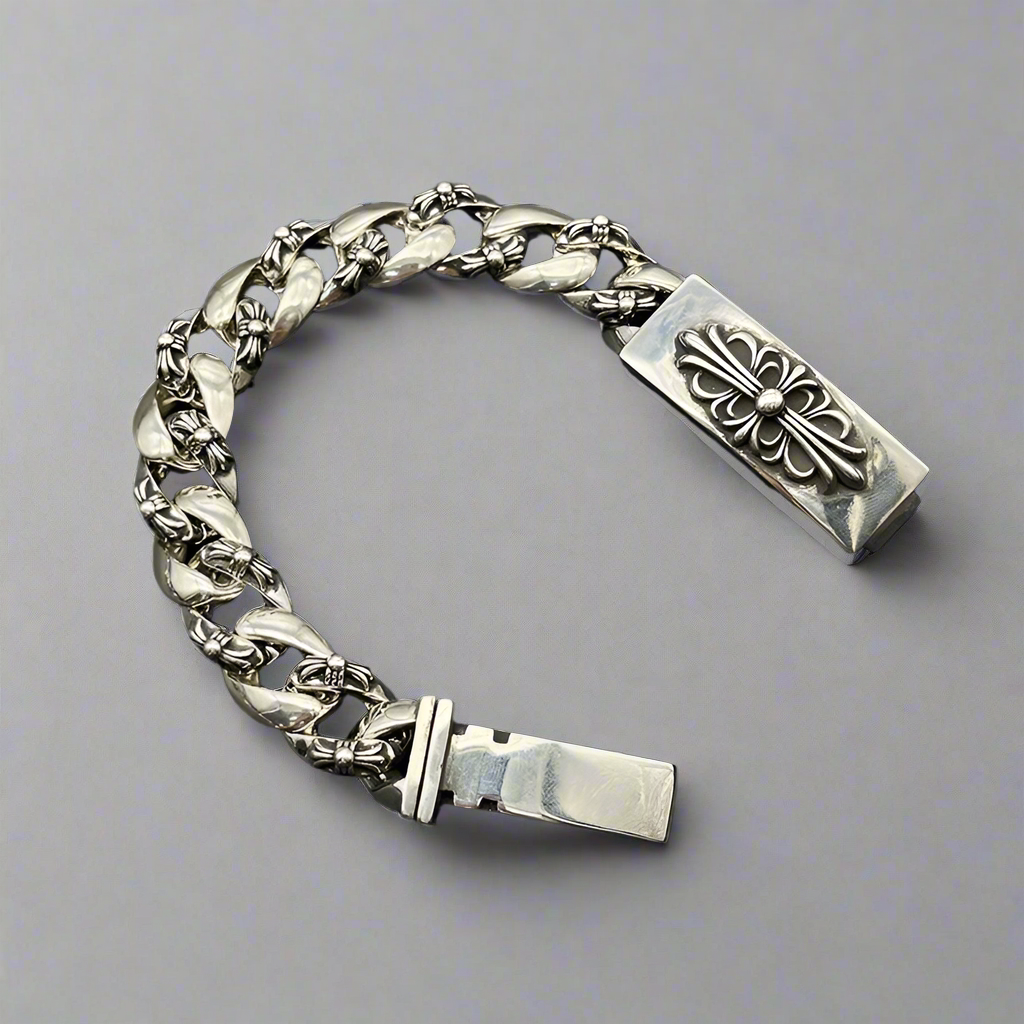 Floral ID Diamond Bracelet