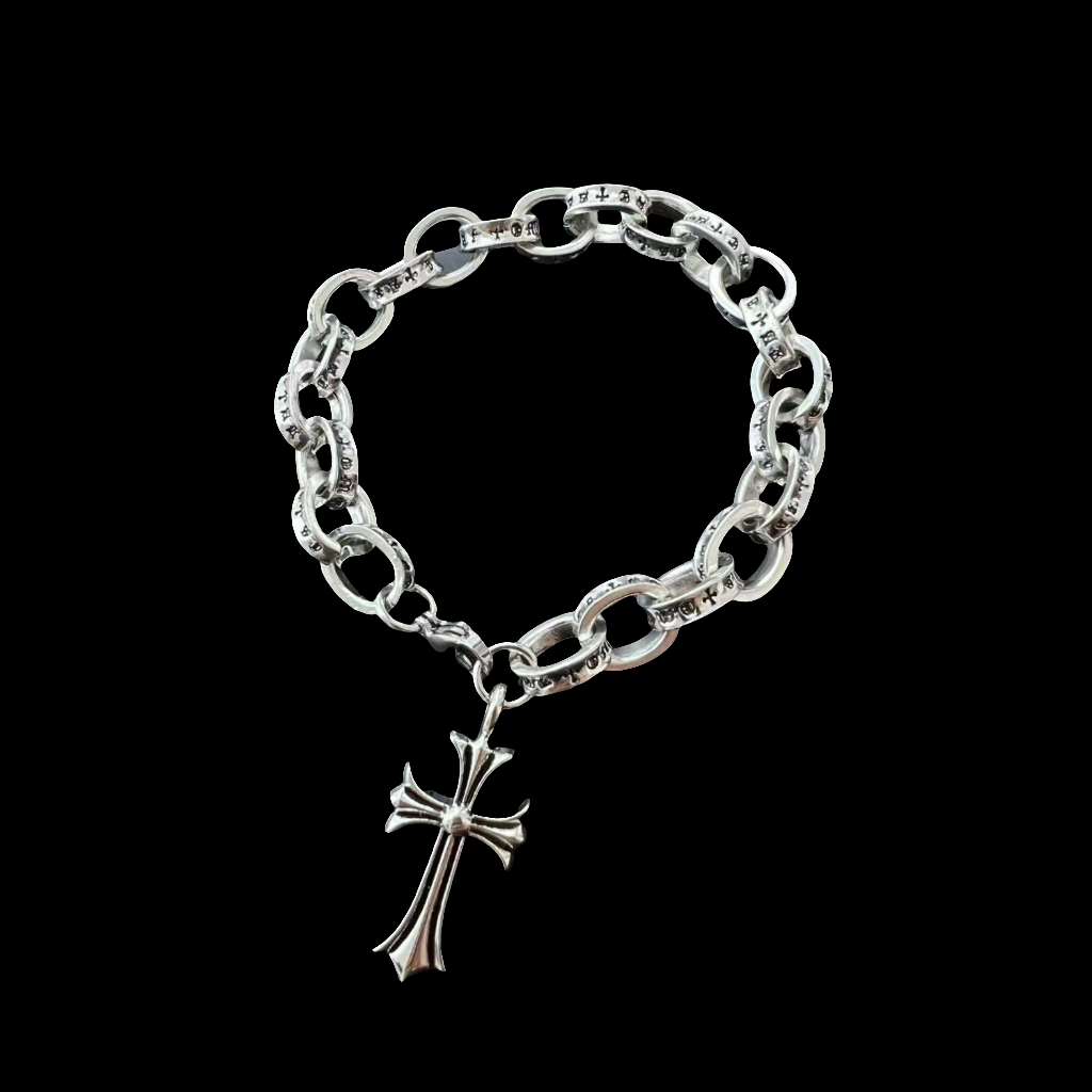 Large link with Cross Bracelet