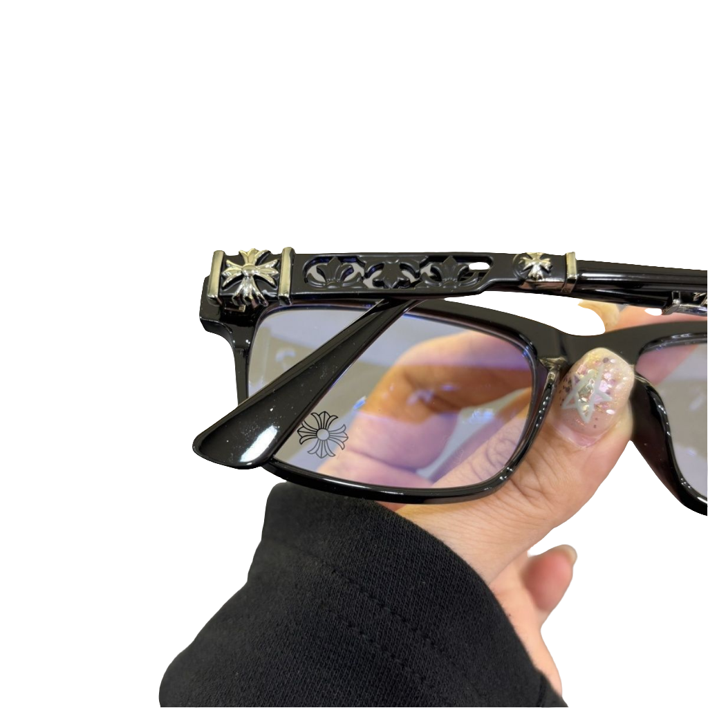 Black-Rustic Gold Pene Style Eyeglasses