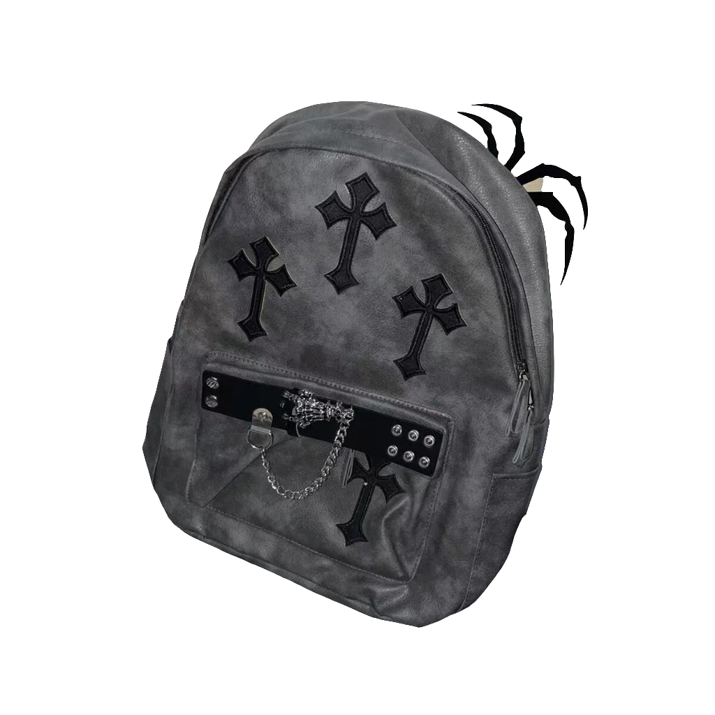 Grey-Matte Cross Backpack