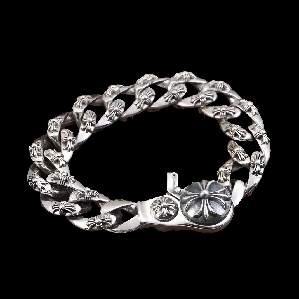 Retro Rock Style Lobster Clasp Cross Bracelet