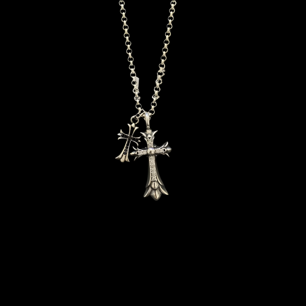 Double Cross Necklace