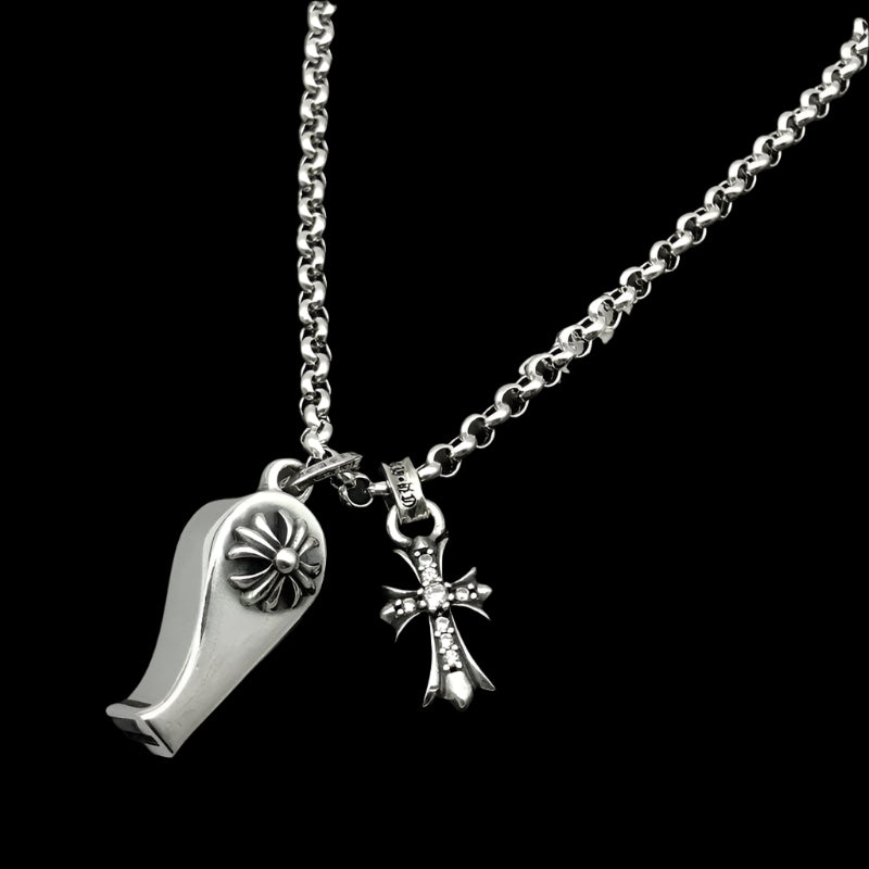 Whistle - Cross Double Pendant Necklace